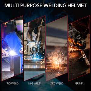 Casco <span class=keywords><strong>de</strong></span> Soldadura Industrial TRQ Más Vendido con Lente Ancha Personalizada, Oscurecimiento Automático Solar, Protección DIN9-13, Certificación CE/ANSI - Product Image 6