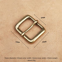 Boucle de ceinture rétro décontractée en laiton massif de haute qualité 40MM, moulée sous pression, marque JY, modèle JY069B