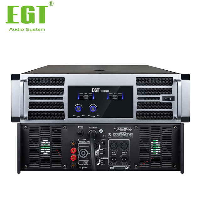 3U 1600W Class H Professional Power Amplifier 2 Channel Rack Mount Audio Amp for Speaker System Live Sound StageConcertSubwoofer