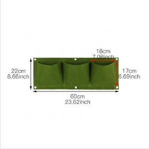 กระเป๋าปลูกต้นไม้แนวตั้งสีเขียวติดผนัง - Product Image 5