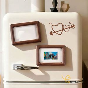 กรอบรูปไม้แม่เหล็กขนาดเล็ก ของตกแต่งแม่เหล็กติดตู้เย็นไม้ขนาดเล็ก - Product Image 3