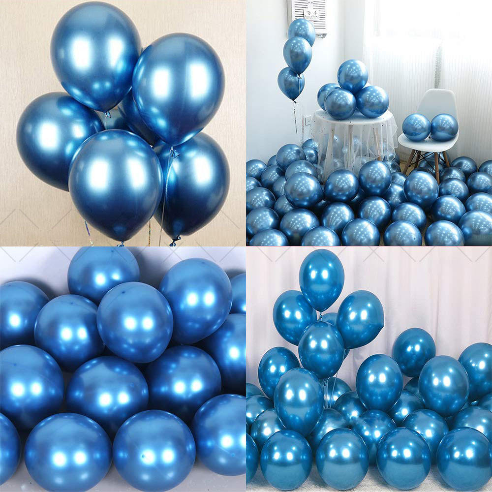 Wholesale 12 Inch Metallic Chrome Latex Balloons Minimum Order 100pcs for Birthday & New Year Parties