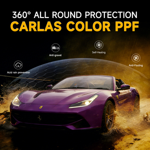 Vinilo de Alta Calidad Carlas de 1.52*16.5m, Color Azul Fantasma/Morado Camaleón, Vinilo Brillante de PVC para Envolver Autos, Película Protectora de Pintura (PPF) - Product Image 5