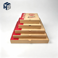 Boîte à pizza en aluminium personnalisée en gros, boîte à pizza en papier écologique jetable avec logo, prix d'usine pour la livraison