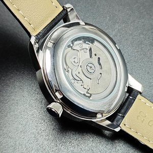 Orologio Meccanico Automatico di Lusso <span class=keywords><strong>Seiko</strong></span> con Design Scheletrato in Occhio di Tigre e Oro Rosa, Stile Business in Acciaio Inossidabile, NH38 3BAR 20mm - Product Image 6