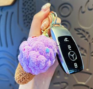 พวงกุญแจตุ๊กตาไอศกรีมโคนน่ารักหลากสีสันสำหรับตกแต่ง ขายส่ง - Product Image 2