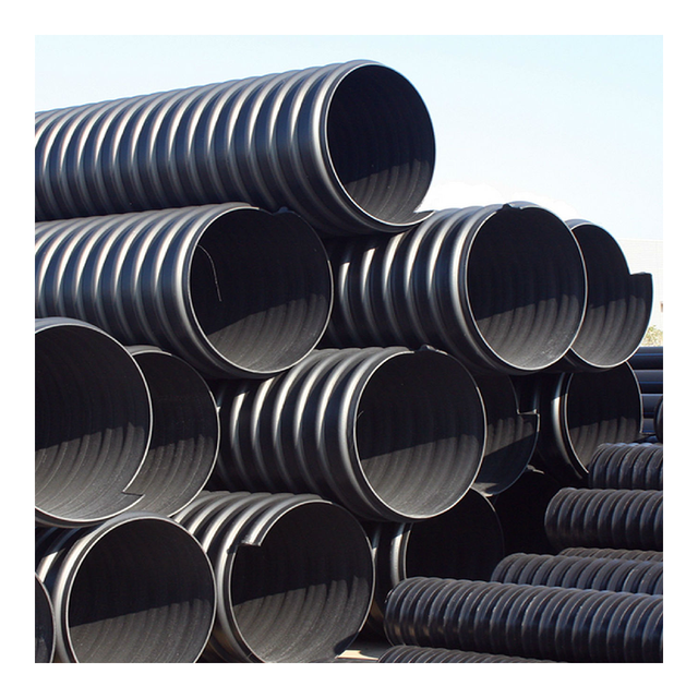 Sn4 200mm 300mm 500mm 600mm 48 Inch Hdpe Steel Wire Reinforced Spiral Double Wall Corrugated Drain Drainage Pipe With Steel Belt
