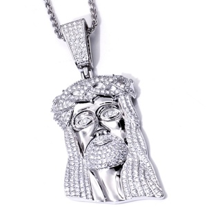 Tianyu Hip Hop Jesús colgante joyería de gama alta cadena de cuerda 925 Plata chapado en oro Iced Out gran Moissanite Jesús colgante para hombres - Product Image 1