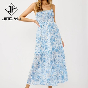 Robe élégante à imprimé polynésien personnalisée en usine, plissée, ample, multi-couches, 100% voile de rayonne, robe décontractée - Product Image 3