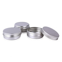 2 oz 60ml 60g Boîte ronde en aluminium pour bougie Crème pour le visage Pommade Huile à barbe Stockage Conteneur en aluminium Boîte en aluminium