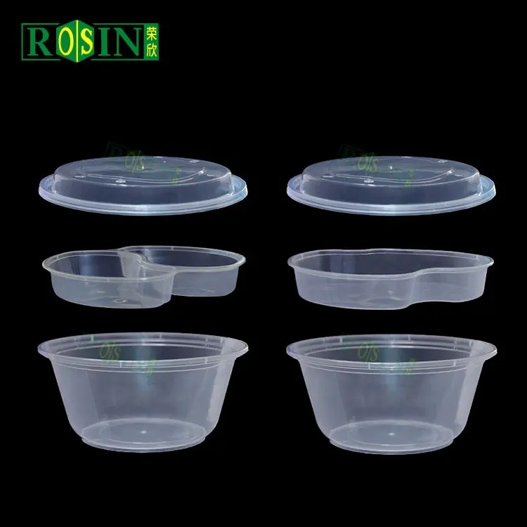 Einweg 2-lagige runde PP-Einweg-Plastiks uppe Ramen Noodle Bowl Insert Tray