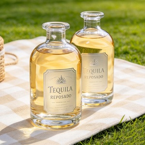 <span class=keywords><strong>Botella</strong></span> <span class=keywords><strong>de</strong></span> Vidrio Reciclable Personalizable <span class=keywords><strong>de</strong></span> Grado Alimenticio con Sellado Hermético para Vino Tinto, Brandy, Vodka, <span class=keywords><strong>Whisky</strong></span> con <span class=keywords><strong>Etiqueta</strong></span> Personalizada - Product Image 1