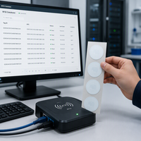 Étiquette autocollante mini RFID NFC anti-métal étanche 13,56 MHz avec code QR pour carte de visite et contrôle d'accès