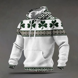 Sudadera con Capucha para Hombre con Bolsillo, Estampado por Sublimación, Tejido de Poliéster Transpirable, Manga Regular, Diseño del Día de San Patricio - Product Image 2