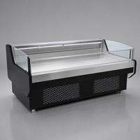 Vitrine Réfrigérée Commerciale à Double Température pour Salades de Viande Fraîche et Fruits, à Refroidissement par Air, Modèle Vertical Mécanique