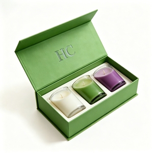 Custom Logo Luxury Scented Candle Packaging <b>Box</b> Rigid Magnetic Book Style <b>Gift</b> <b>Box</b> for Soy Candle Jar Wholesale Manufacturer - Product Image 2
