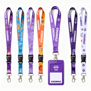 สายคล้องคอโพลีเอสเตอร์รักษ์โลก พิมพ์ลายสกรีน ดีไซน์น่ารัก พร้อมคลิปโลหะสำหรับใส่บัตรประจำตัว พวงกุญแจ สำหรับครู ท่องเที่ยว - Product Image 1