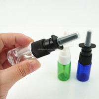 Vente en gros de flacons pulvérisateurs nasaux en PET de 10 ml, flacons pulvérisateurs nasaux en plastique vides avec pulvérisateur nasal, flacon atomiseur nasal rechargeable de 10 ml