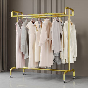 Modern Double-Bar <b>Clothes</b> Drying Rack Thickened Version Movable Function Durable High Load-Bearing Capacity Living Room Bathroom - Product Image 3