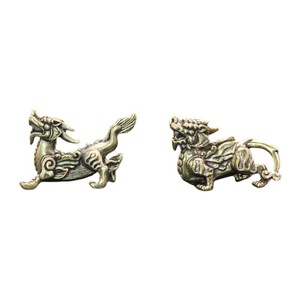 Brass Pixiu <b>Car</b> Keychain <b>Ornament</b> Decorative Lucky Charm Key Pendant Home Gift Personal Gift - Product Image 1