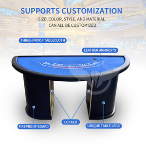 Mesa de Blackjack Moderna Personalizada Premium YH para 7 Jugadores, Semicircular, Hecha a Medida para Uso Doméstico y en Casinos Profesionales de Juegos de Azar y Póker - Product Image 2