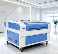 Machine de gravure et de découpe au laser CO2 à haute productivité pour acrylique, bois, cuir, métal, MDF, système de contrôle Ruida, OEM/ODM