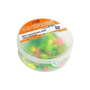 50 señuelos blandos con cola en T, señuelos para pesca de carpa, mini señuelos artificiales de silicona con atrayente de peces - Product Image 2