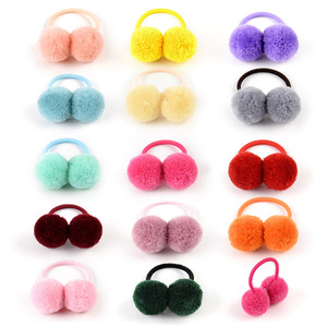 Elastici per Capelli con Pompon Vendita Calda, Fermacoda Soffici per Ragazze e Bambine - Product Image 2