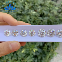 Piedra de diamante sintético de corte redondo brillante al por mayor, moissanita suelta de claridad VVS de 3mm para joyería de moda de lujo