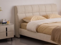 Lit double doux en tissu minimaliste européen DAVIS VIBE 2026 – Nouveauté
