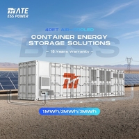 Contenedor de Almacenamiento de Energía Refrigerado por Aire MATE de 40 pies, 1MWH, 2MWH, 3MWH, Batería LifePO4 BESS para Granjas Solares y Alimentación de Energía Renovable