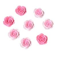 Mini cabochons artistiques peints à la main en forme de roses, breloques en résine rose pour la décoration DIY de coques de téléphone