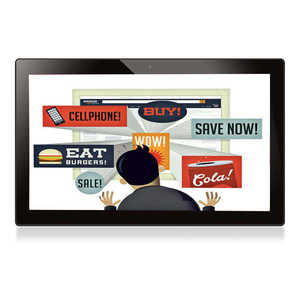 24 inch Wall Mount <span class=keywords><strong>Android</strong></span> 9.0 máy tính bảng lớn cho phòng khách sạn với RK3399 1920*1080 3 gam <span class=keywords><strong>Dongle</strong></span> RJ45 Wifi máy ảnh Microphone - Product Image 1