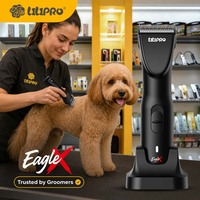 Tondeuse à poils pour chien LILIPRO EagleX rechargeable A5, faible bruit, tondeuse électrique pour animaux, cisailles sans fil, ensemble de produits de toilettage pour chevaux