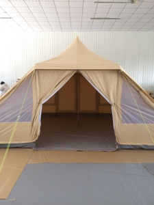 <span class=keywords><strong>Tente</strong></span> familiale de luxe imperméable en toile de coton pour le camping 4M 5M Grande <span class=keywords><strong>tente</strong></span> Touareg en toile pour le glamping - Product Image 5