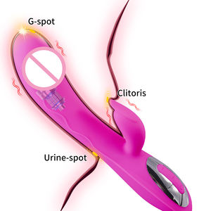 Yetişkin kadın tavşan vibratör seks oyuncakları g-spot çift titreşim masaj klitoral stimülatörü kadın için vibratör - Product Image 4