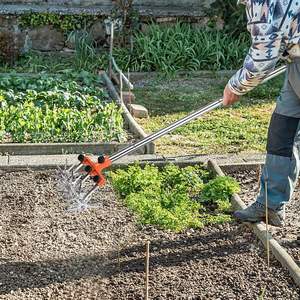 Outil de jardinage <span class=keywords><strong>manuel</strong></span> rotatif pour scarifier le sol, <span class=keywords><strong>scarificateur</strong></span> de pelouse, cultivateur de jardin, décompacteur, artofact de désherbage, motoculteur OEM DIY - Product Image 2