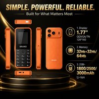 Teléfono con Teclado Linux Económico, Doble SIM GSM 2G con Linterna y Radio FM, Soporte en Español/Alemán para Personas Mayores