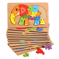 Rompecabezas de Animales de Madera, Juguetes Educativos para Preescolar, Rompecabezas Personalizados para Niños