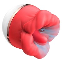Masturbateur féminin à grande ouverture, entièrement automatique, avec fonction de succion de langue et de massage des lèvres, jouet sexuel rechargeable, modèle de baguette vibrante
