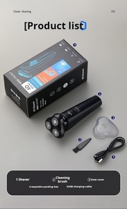 <span class=keywords><strong>Rasoir</strong></span> électronique rotatif 4 en 1 étanche USB rechargeable Tondeuse à barbe <span class=keywords><strong>Rasoir</strong></span> électrique rotatif pour hommes - Product Image 2