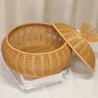 Panier de rangement PP artisanal tressé en forme d'orange, moderne et simple, gain de place, pour salon, fruits et collations