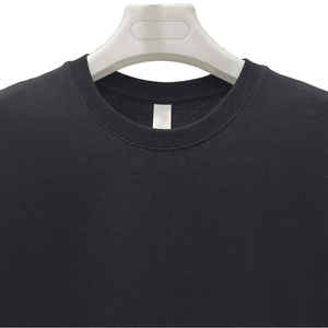 Vente en gros T-shirt uni sans marque T-shirts noirs personnalisés en coton pour hommes T-shirt vierge de haute qualité pour hommes - Product Image 1