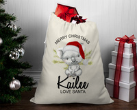 Sac de Père Noël imprimé personnalisé de bonne qualité Sac de Noël Sac de Père Noël à cordon de serrage entièrement doublé Vente en gros