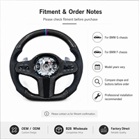 Volant en fibre de carbone et cuir avec boutons multifonctions, palettes de changement de vitesse, design sportif et luxueux, affichage LED, directement de l'usine