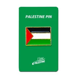 Schnelle Lieferung Gaza Metall Brosche Nation Emaille Karten Karte Faust Anstecknadeln Palästina Pin Abzeichen Flagge Palästina Pins
