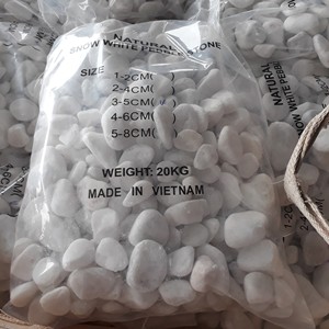 Suministro de fábrica SHC Group Piedra triturada natural Snow White Cobble Pebbles con garantía de 5 años para paisajismo moderno Garden Park - Product Image 4