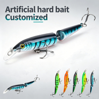 Leurre crankbait articulé NM Wholesale 9g 100mm 10cm avec hameçons - Métal & Cuivre pour la pêche en rivière/ruisseau sur la brochette