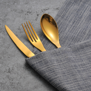 DFA0326 Vajilla de Lujo Premium para Hotel, Restaurante y Hogar, Color Dorado, Cuchara, Tenedor, Cuchillo, Cucharilla, Personalizable - Product Image 3