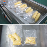 Automatische zoete maïsverwerkingslijn wasmachine snijmachine vacuümverpakkingsmachine 1-2t/u op maat gemaakte zoete maïs productiefabriek